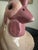 Vintage Mid 20th Century Speckled Pink Ceramic Chicken/Hen Planter For Sale - Image 4 of 12