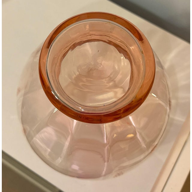 Pink Pink Depression Glass Vase For Sale - Image 8 of 10