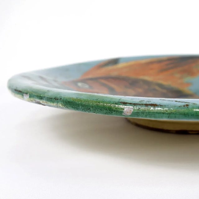 1970s Ceramic Wall Plate with Fish Decor by Puigdemont For Sale - Image 5 of 9