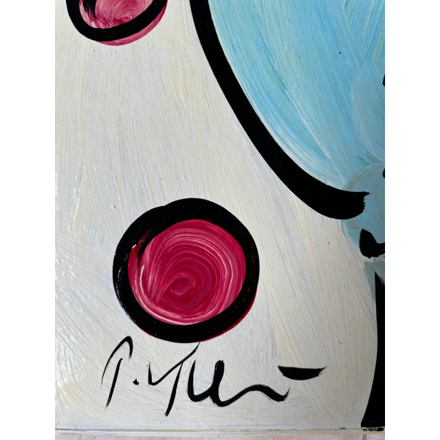 Abstract Original Abstract Portrait Painting by Peter Keil For Sale - Image 3 of 4