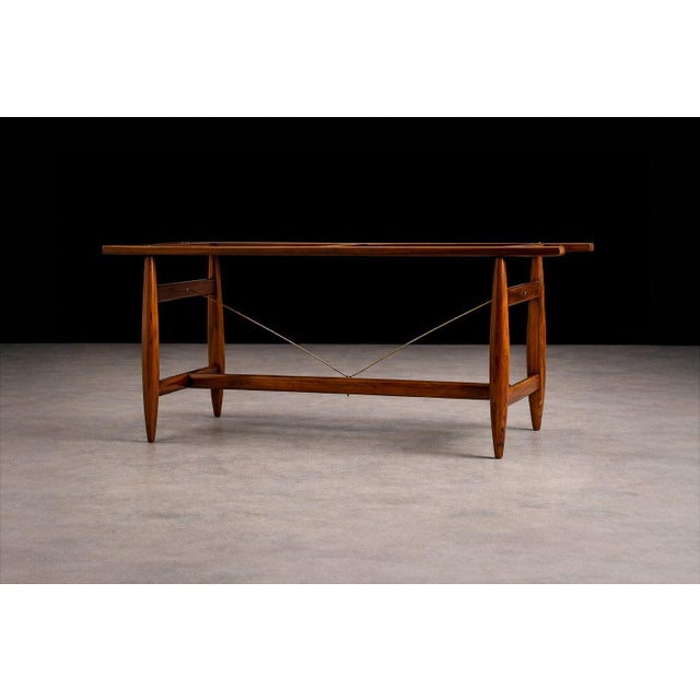 Sergio Rodrigues “Burton” Dining Table in Freijó & Polished Black Stone, Brazil, 1958 — Lot 702 For Sale - Image 10 of 14