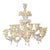 Murano Glass Chandelier in Gold Crystal in the style of Rezzonico, 1930s For Sale - Image 10 of 10