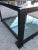 Metal Knoll Coffee Table Attributed to Joseph D’Urso – Black Iron Frame With Wire Glass, 1970s–80s For Sale - Image 7 of 11