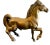 Vintage cast brass stallion in movement. Well articulated with blackened detail and patina. Very heavy. Unsigned. Circa...