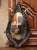 Late 19th Century 19th Century French Leather and Bronze Horse Collar Converted Into Wall Mirror For Sale - Image 5 of 11