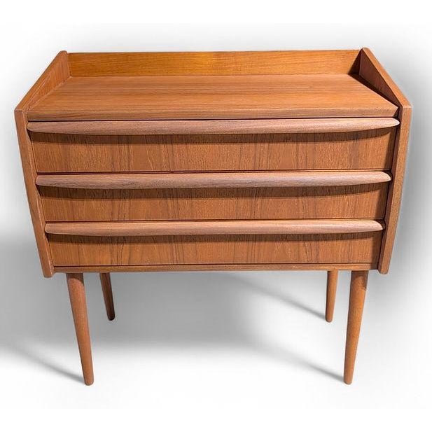 1950s Teak Nightstand For Sale - Image 4 of 6