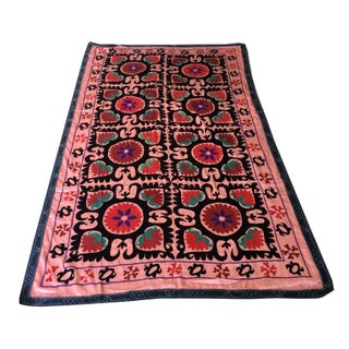 Pink Suzani Throw For Sale
