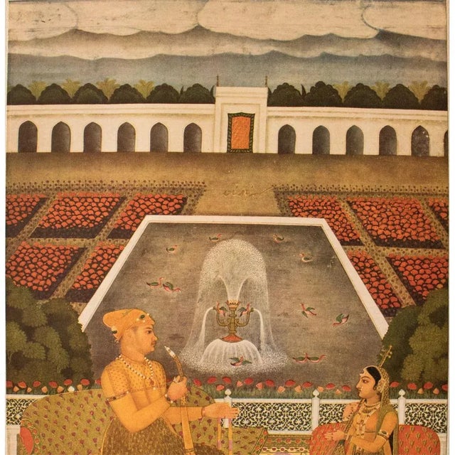 Portraiture 1950 Prince Sayyid Niyaz Khan byRai Bitchitr , Gold-Leafed Offset Lithograph For Sale - Image 3 of 13