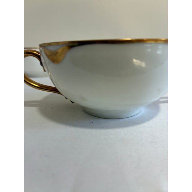 Antique Haviland & Co. Limoges Double Handle Bouillon Cups, Set of 4 For Sale - Image 11 of 12