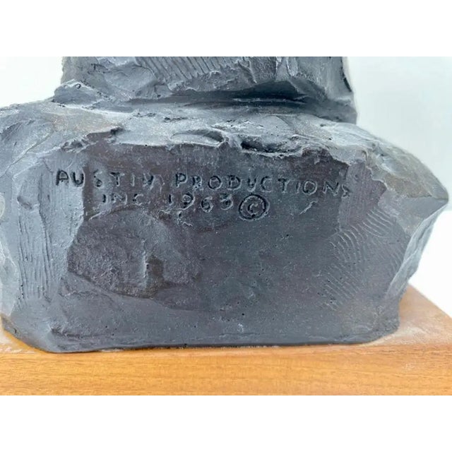 Wood François, Marquis De Barbé-Marbois Portrait Sculpture After Honoré Daumier For Sale - Image 7 of 8