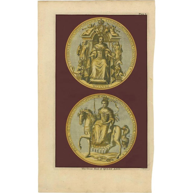 Great Seal of Queen Anne, 1786, Paper For Sale