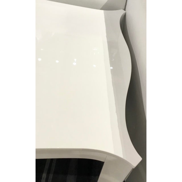 Worlds Away Modern White Lacquer Pollock Dining Table Chairish