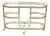 Vintage Mid Century Modern Brass 3 Tier Oval Frame Rolling Bar Cart Server Table For Sale