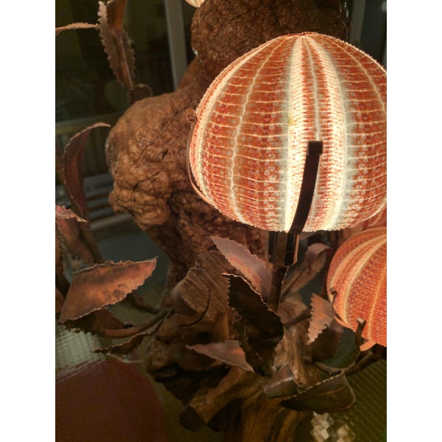 Brown Brutalist Sea Urchin Lamp by Curtis Jere, 1960s For Sale - Image 8 of 18