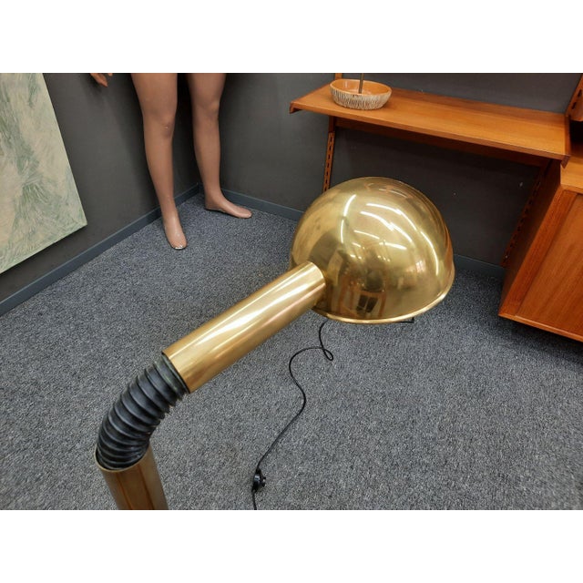 Metal Mid-Century Modern Brass Floor Lamp from Hillebrand Lighting, 1960s For Sale - Image 7 of 9
