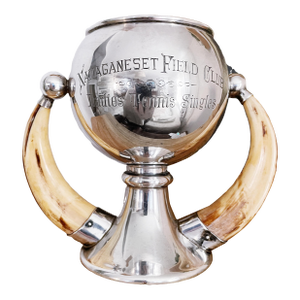 1910s Sterling Silver East Hampton Ny Ladies Tennis Trophy Cup