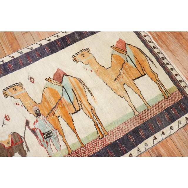 Mid 20th Century Vintage Turkish Camel Donkey Rug - 3'5" x 5'3" For Sale - Image 5 of 8