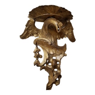 18th Century Giltwood Eagle Bracket For Sale