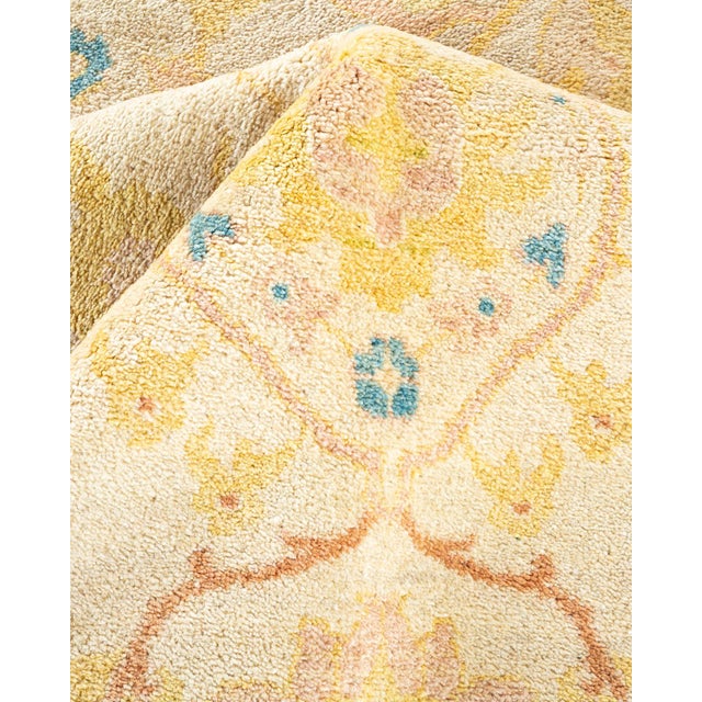 Textile Eclectic, One-of-a-Kind Hand-Knotted Area Rug - Ivory, 9' 3" x 12' 5" For Sale - Image 7 of 8