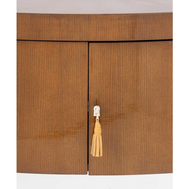 French Art Deco Style Demilune Cabinet For Sale - Image 4 of 8