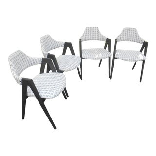 Vintage Kai Kristiansen Mid-Century Danish Modern Compass Dining Chairs - Set of 4 For Sale