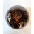 Glass Large Tortoiseshell Art Glass Bowl Sphere Vase Amber Brown Hand Blown Decor For Sale - Image 7 of 9