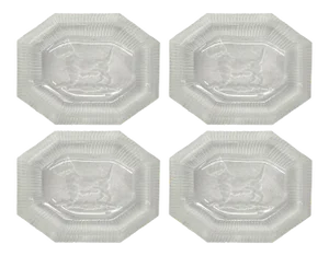 Set of Four Art Deco Crystal Scottie Salt Cellars