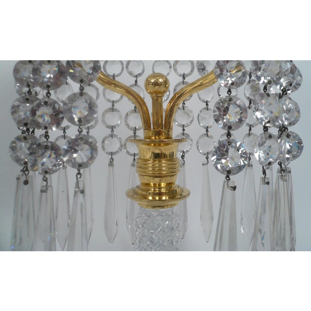 Transparent Pair of English Regency Cut Glass Candelabra, Attributed to John Blades For Sale - Image 8 of 8