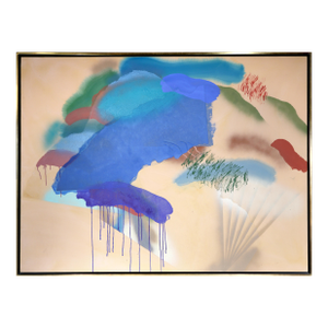 Untitled - Abstracted Landscape, 1978 Acrylic With Japanese Paper Collaged by Catharine Warren