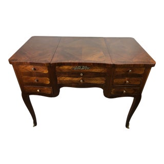 Kingwood and Rosewood French Vanity Dressing Table For Sale