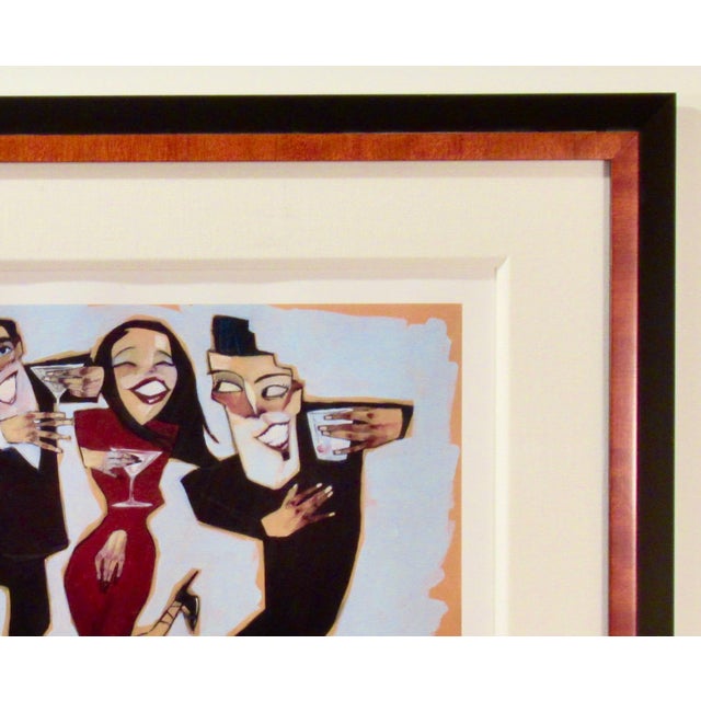 Black Michael Todd White Untitled (Personages Drinking) C.2005 Reproduction Print For Sale - Image 8 of 8