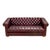 1970s Vintage 1970s Tufted English Chesterfield Style Burgundy Leather Sofa 76" For Sale - Image 5 of 18