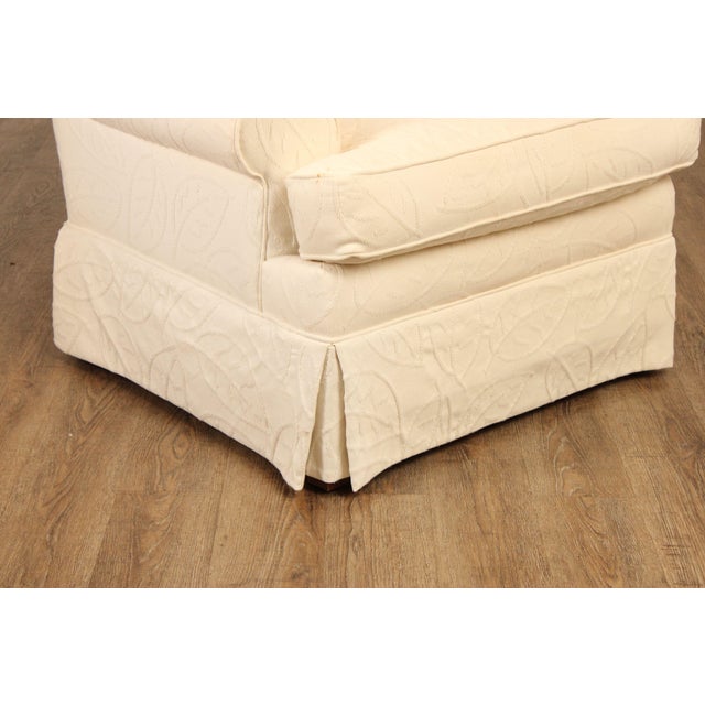 Ethan Allen Upholstered Lounge Chair and Ottoman For Sale - Image 10 of 12