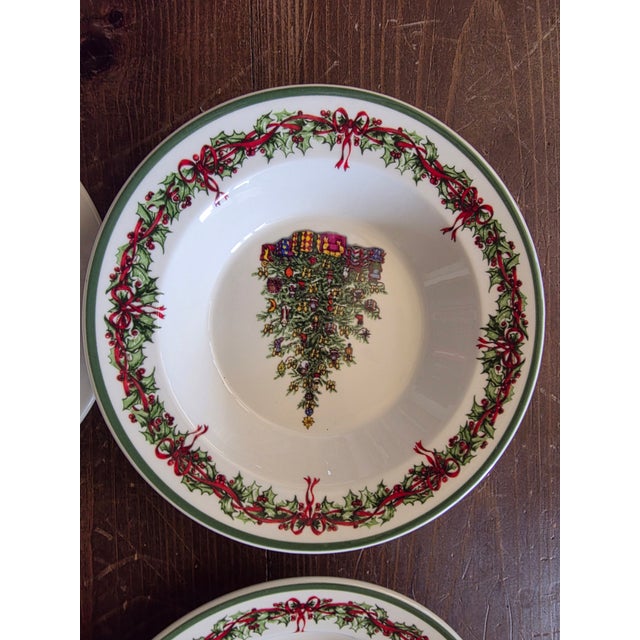 Ceramic Seven Vintage Christmas Bowls For Sale - Image 7 of 8