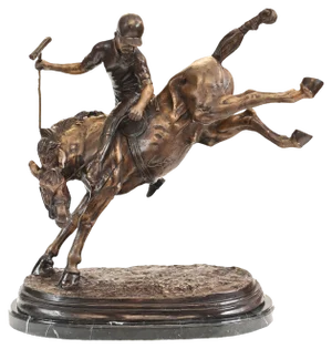 Bronze Polo Player Statue, 1995