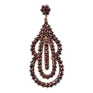 Vintage Bohemian Garnet Pendant For Sale