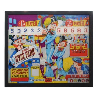 Hyde Park Pinball Machine Panel from D. Gottlieb's & Co, 1950s For Sale