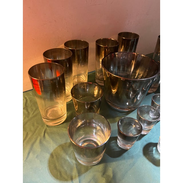 1970s Collection of Dorothy Thorpe Silver Fade Glassware Set - 18 pcs For Sale - Image 12 of 12