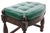Tudor Style Wood and Leather Footrest Stool Ottoman For Sale - Image 9 of 12