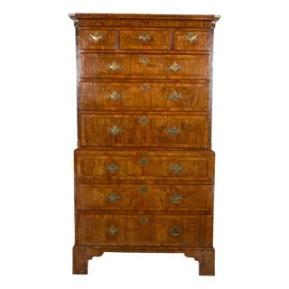 Georgian Walnut Chest on Chest, English, Circa 1720 For Sale