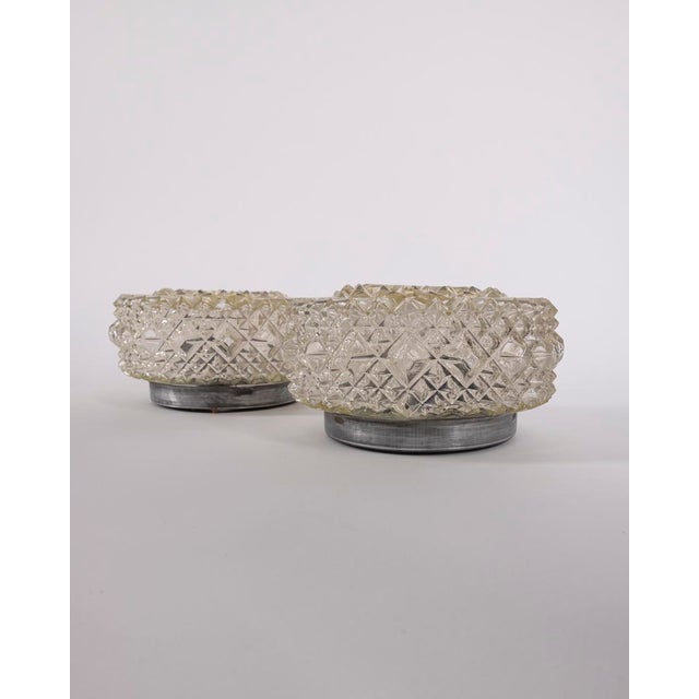 1970s Vintage Glass Wall Lamps, 1970s, Set of 2 For Sale - Image 5 of 12