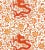 Traditional The House of Scalamandré Chi'En Dragon Linen Print Fabric, Persimmon For Sale - Image 3 of 3