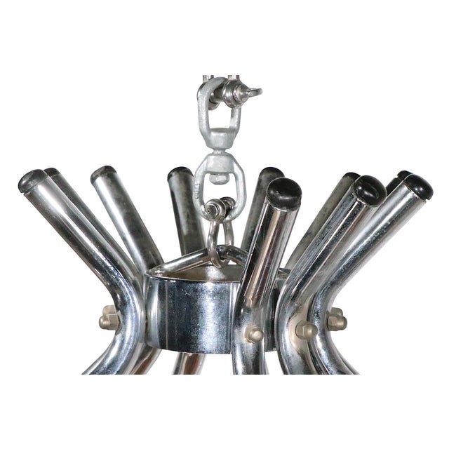 Chrome Space Age Hanging Parrot Chair by Ib Arberg Made in Sweden C. 1970's For Sale - Image 8 of 12