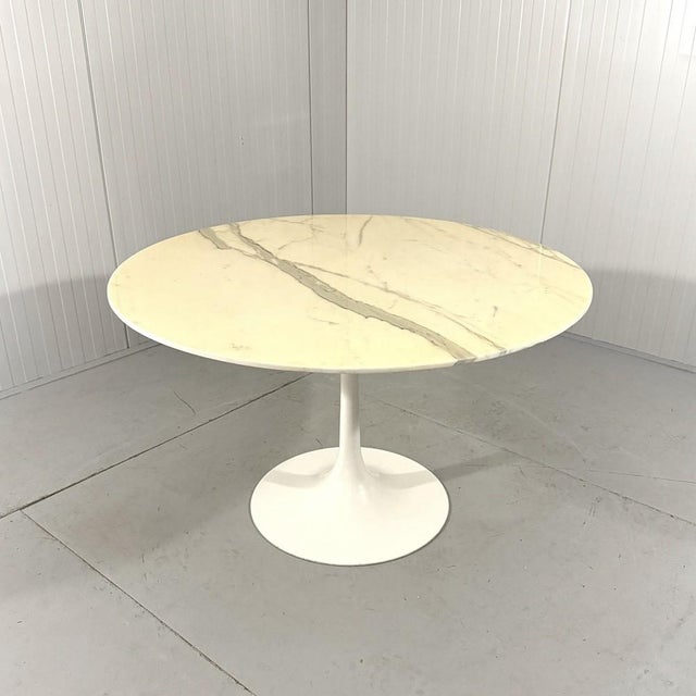 Round Marble Dining Table with Tulip Foot, 1960s For Sale - Image 12 of 12