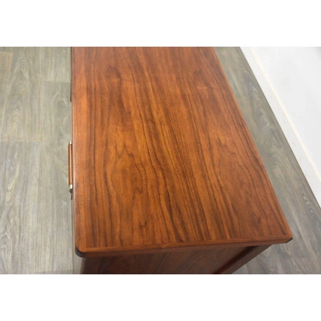 Wood Walnut Mid Century Modern Desk For Sale - Image 7 of 10