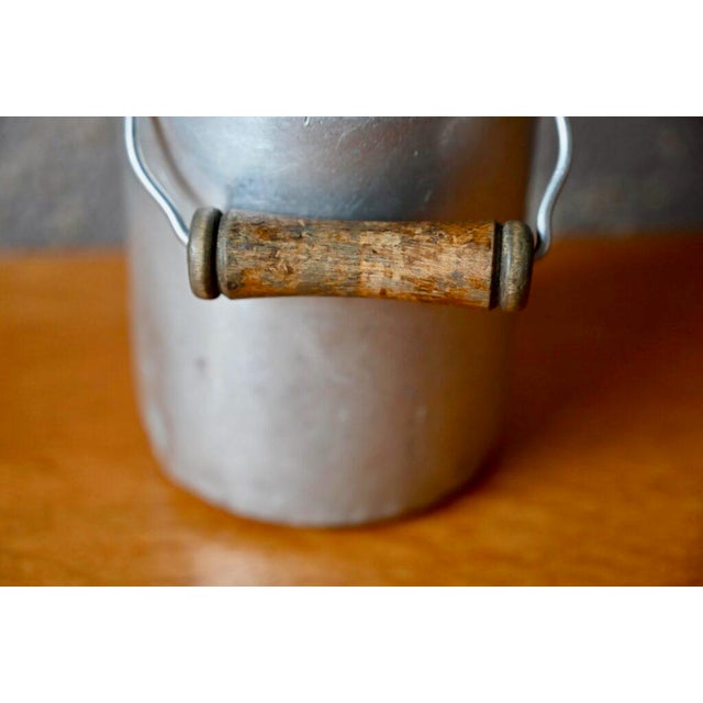 Vintage Deco Farmhouse Tinplate Milk Jug For Sale - Image 5 of 6
