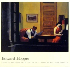 Edward Hopper, Room in New York Rare Poster Edward Hopper, 1980