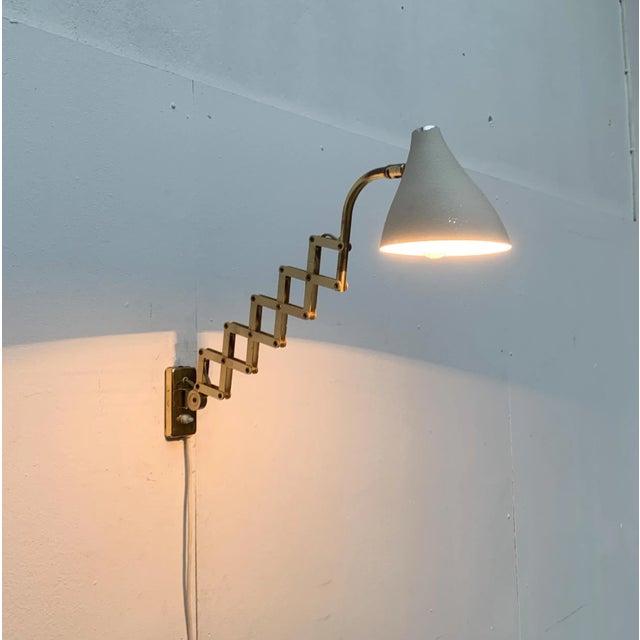 Mid-Century Scissor Wall Lamp For Sale - Image 9 of 18