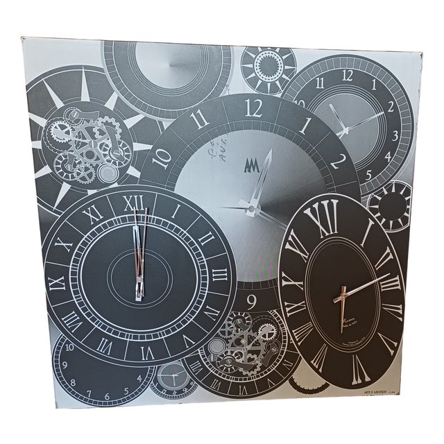 Large Italian Clock in Recycled Iron from Arti&Mestieri, 2009, Iron For Sale