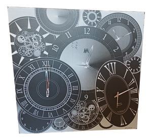 Large Italian Clock in Recycled Iron from Arti&Mestieri, 2009, Iron